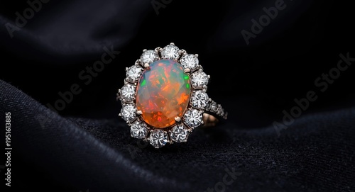 Luxurious diamond and orang...