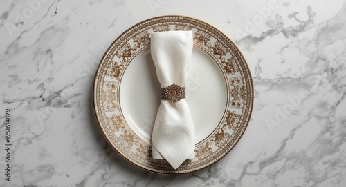 Neatly folded kitchen napki...