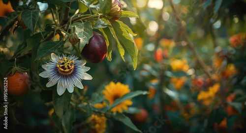 Organic passion fruit and c...