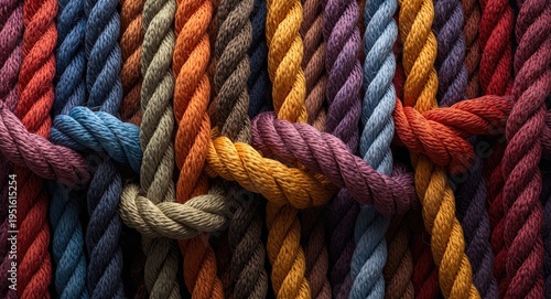 Entwined vivid ropes showca...