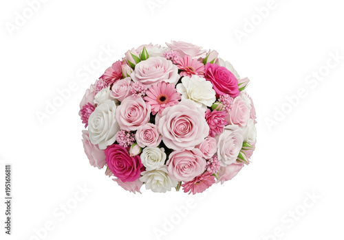 Elegant bouquet of pink roses arranged in a lush floral display