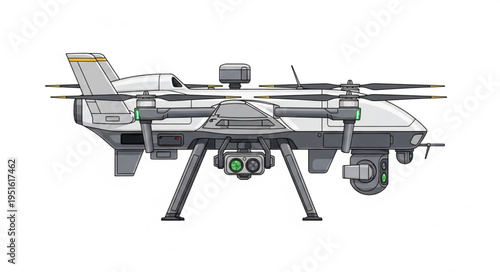 Advanced aerial drone technology for surveillance and reconnaissance operations.