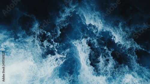 Abstract deep-sea wave patterns