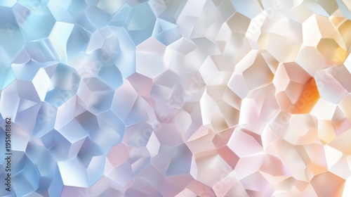 Abstract geometric pattern of interlocking shapes in pastel colors