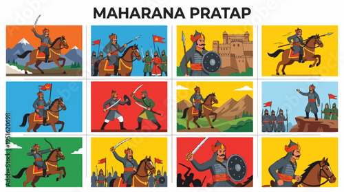 Maharana Pratap: Indian Warrior King on Horseback
