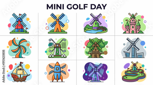 Mini Golf Day Fun: Windmills, Castles, Rockets & Ships
