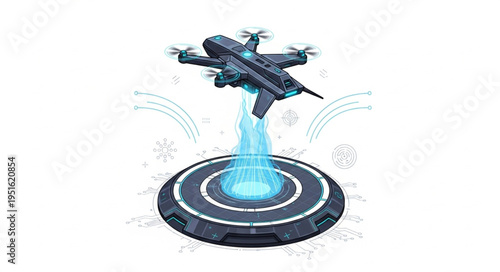 Futuristic drone technology showcasing advanced aerial capabilities and innovative design.