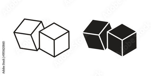 Sugar icon, Outline Symbol Illustration, Editable Stroke perfect for logos and more