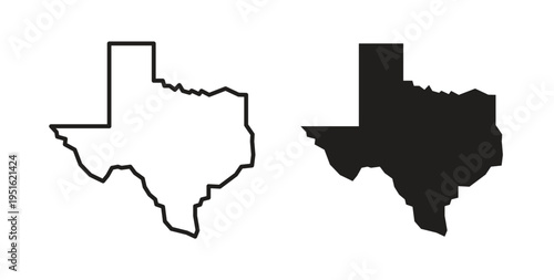 Texas icon, Outline Symbol Illustration, Editable Stroke perfect for logos and more