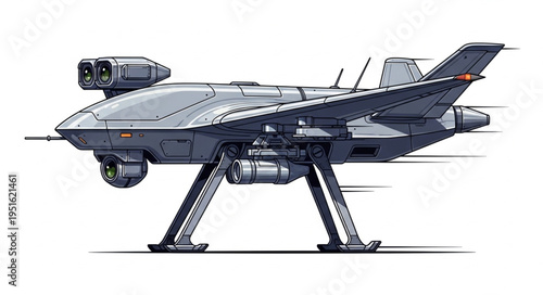 Advanced military drone showcasing cutting-edge technology and aerial surveillance capabilities.