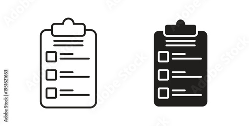 Todo list icon, Outline Symbol Illustration, Editable Stroke perfect for logos and more