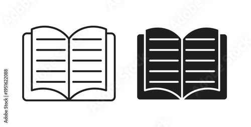 User guide icon, Outline Symbol Illustration, Editable Stroke perfect for logos and more