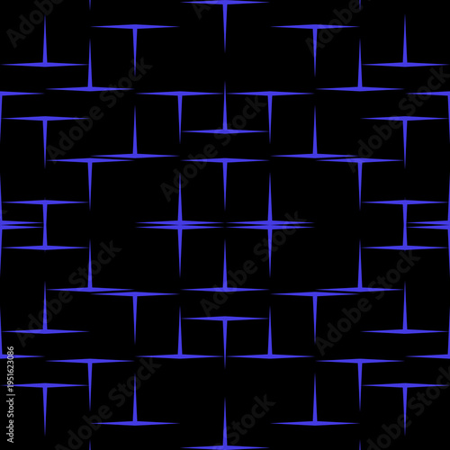 Abstract Neon Starburst Seamless Pattern, Minimal Geometric Design