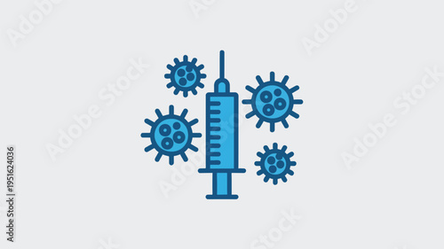 Syringe vaccine icon medical injection healthcare immunization symbol
