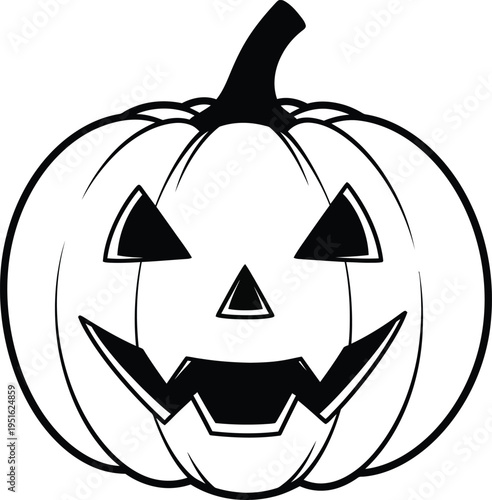 A jack o lantern with a spooky face