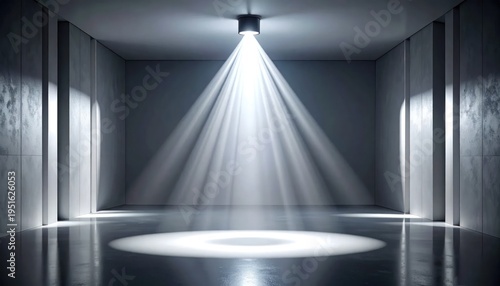 Wallpaper Mural Dramatic Spotlight in Empty Dark Room. Torontodigital.ca