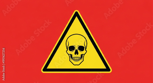 Danger skull warning sign symbol caution alert.