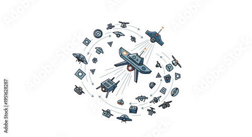 Simple abstract image with minimal elements and clean composition