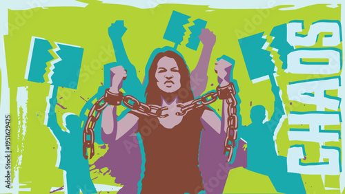 Human rights protest design- woman empowerment