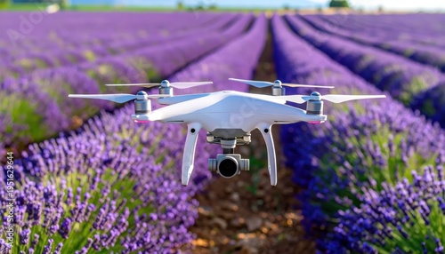 Wallpaper Mural Drone Flying Over Lavender Field Agriculture. Torontodigital.ca