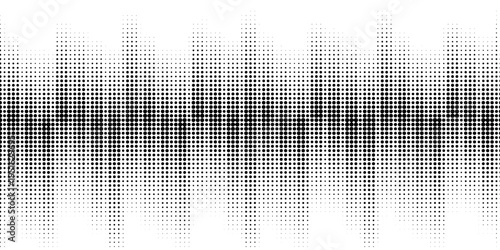 Εκτύπωση καμβά Abstract halftone dots wave background featuring a dynamic gradient pattern formed by evenly spaced circular dots
