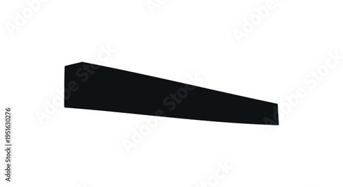 black trapezoid shape on white background