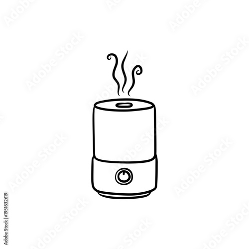 Minimalist Humidifier and Essential Oil Diffuser Sketch for Wellness