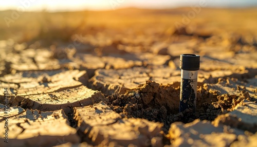 Wallpaper Mural Dry Cracked Earth with USB Stick. Torontodigital.ca