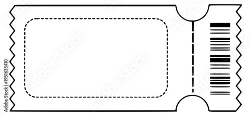 Ticket stub illustration vector