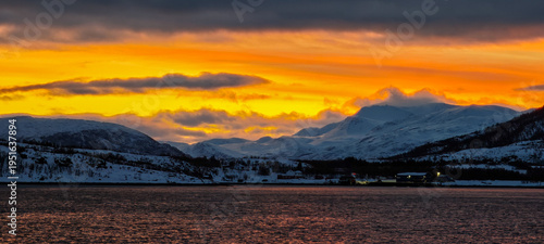 Fotografija View at the fjords near Tromso on Norway