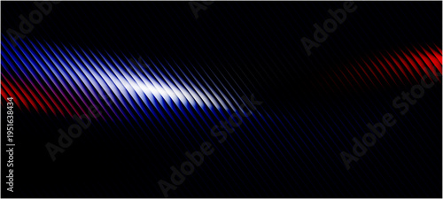abstract background vector Neon ribbed fractal glass 3d background. Holographic vertical stripe pattern with vibrant purple blue, yellow gradient.