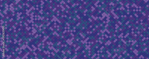 Geometric pattern with interlocking diamond shapes in purple and teal hues