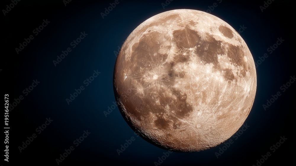 Obraz premium A breathtaking close-up of a luminous full moon set against a dark green backdrop, highlighting its intricate surface and lunar details