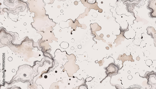 tea stain bleed vector seamless background