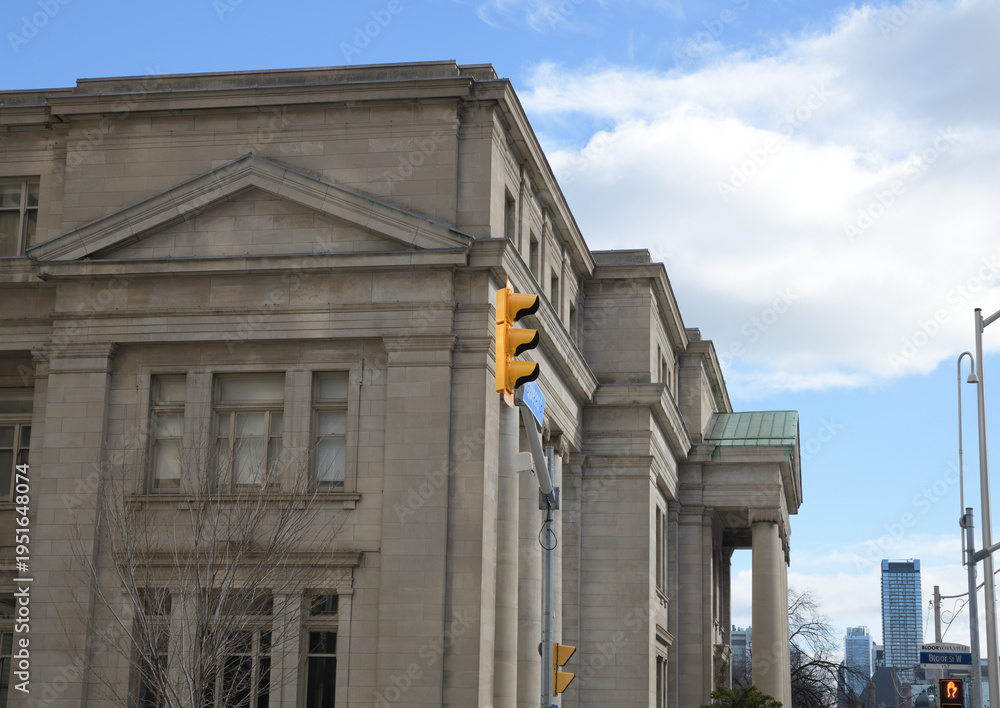 Fototapeta premium exterior of Lillian Massey Building, designed by George Martell Miller, in Neoclassical style, at 153 Bloor St W, built 1908-1912, Toronto (University of Toronto’s Household Science building)
