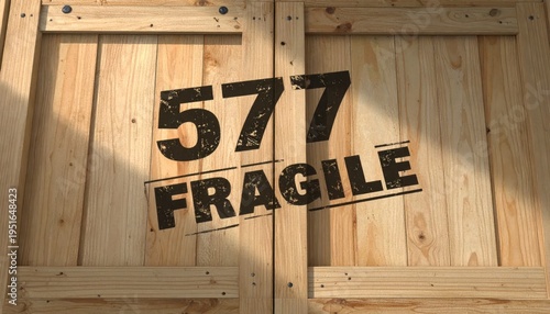 Wallpaper Mural Fragile Item Shipping Crate with Warning Label. Torontodigital.ca