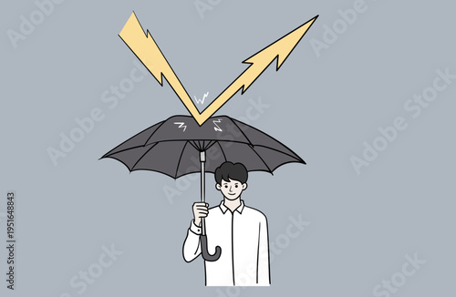 Business Safety, Defending, Strategy Concept. vector illustration
