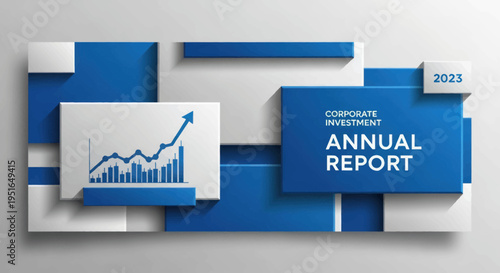 Corporate Investment Annual Report with Growth Chart 2023.