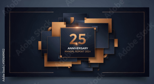 Elegant 25th Anniversary Celebration with Golden Accents.