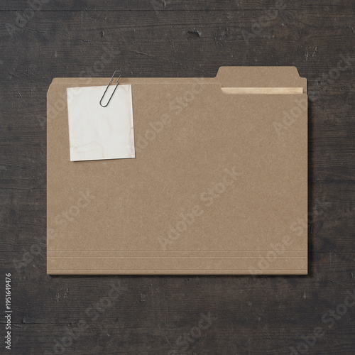 Confidential case folder mockup. 3D rendering