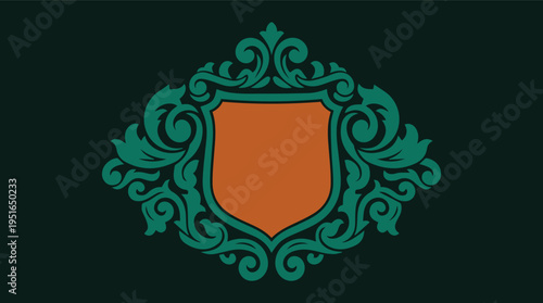 Premium heraldic crest  with elegant shields, crowns, lions, and ornamental flourishes, crafted for luxury branding, wine labels, wedding logos, certificates, badges, and high-end business.