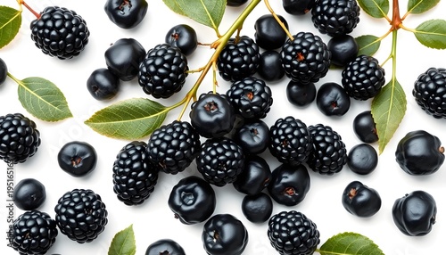 Harvesting fresh blackberries nature's bounty food photography bright environment close-up