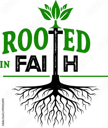 Tableau sur toile Rooted In Faith SVG