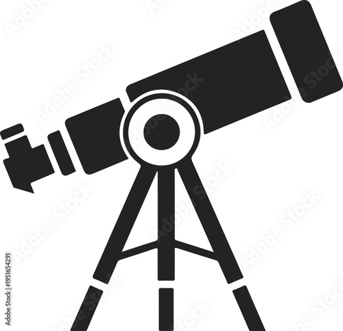 Telescope on a tripod stand for stargazing and astronomy