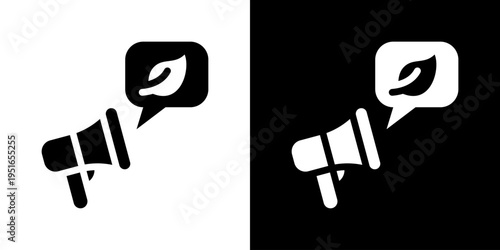 Eco Awareness Icon Set Vector Collection Isolated In Black And White