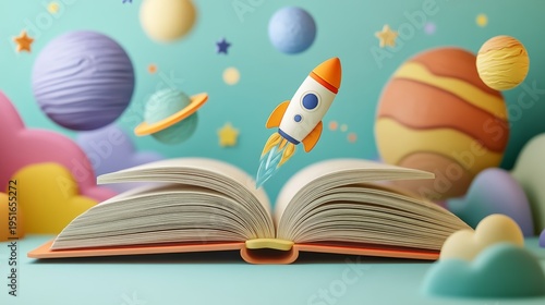 Books and rockets explore the universe