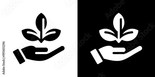 Plant A Tree Icon Set Vector Collection Isolated In Black And White