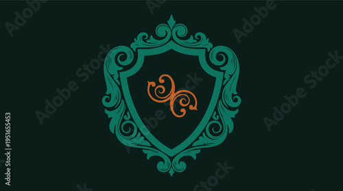 Premium heraldic crest  with elegant shields, crowns, lions, and ornamental flourishes, crafted for luxury branding, wine labels, wedding logos, certificates, badges, and high-end business.