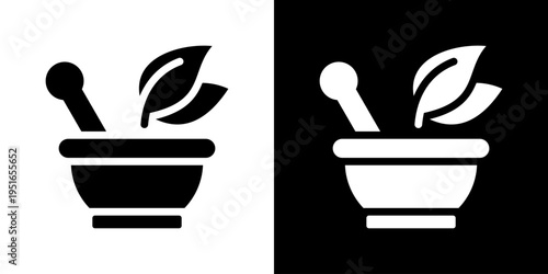 Herbs Icon Set Vector Collection Isolated In Black And White