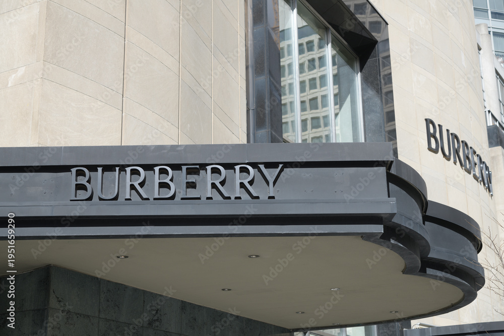 Obraz premium exterior of Burberry, a clothing store, located here at 100 Bloor St W, Toronto